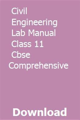 Civil engineering lab manual class 11 cbse comprehensive. - The politically incorrect guide to socialism 1 cd.