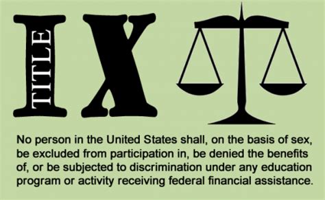 Civil Rights Title IX. Title IX of the Education Amendments o