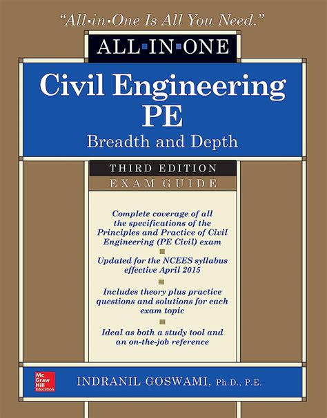 Read Civil Engineering Allinone Pe Exam Guide Breadth And Depth Third Edition By Indranil Goswami