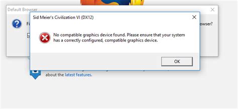 Civilization vi no compatible graphics device found dx12.  You should try updating your graphics...
