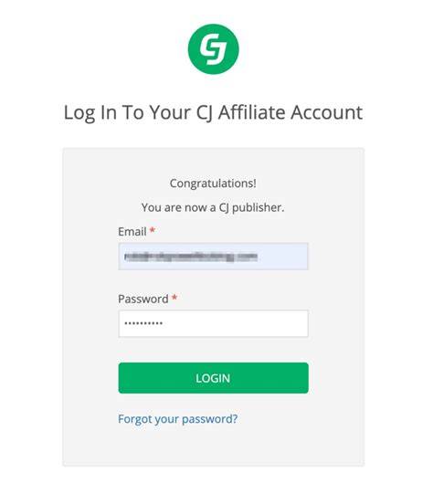 Cj affiliate login. .  ...