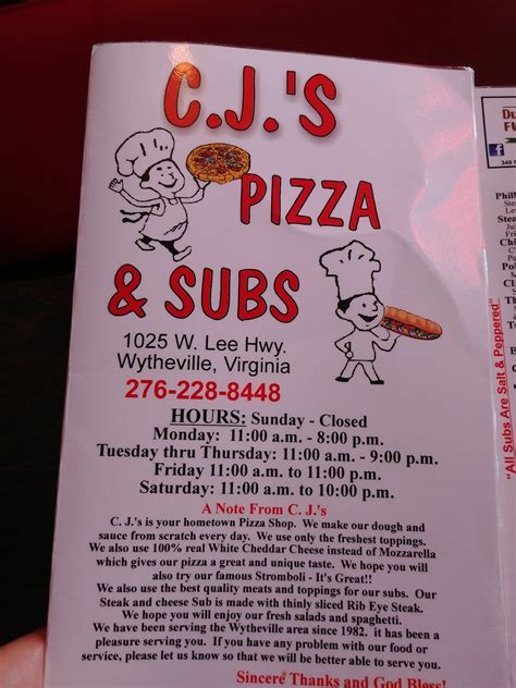 Cjs pizza menu. We are located at 29 Hudson Rd, Sudbury, MA 01776. 