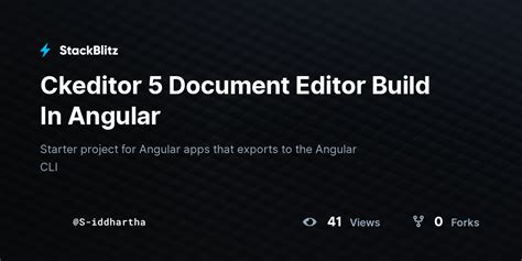Ckeditor 5 Document Editor Build In Angular StackBlitz