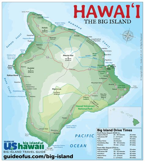 Our Big Island Hawaii map holds the key to discovering all there is to do and see on the Big Island. From travel times and driving directions to details on specific locations, activities and businesses, this map will help you find what you’re looking for in Hawaii. Get the latest articles, recommendations, Big Island Areas and Cities.. 