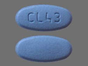 15 mg. Imprint. CL 43. Color. Blue. Shape. Oval. View details. TCL 343. Caffeine. Strength. 200 mg. Imprint. TCL 343. Color. Yellow. Shape. Round. View details. TCL 043. …. 