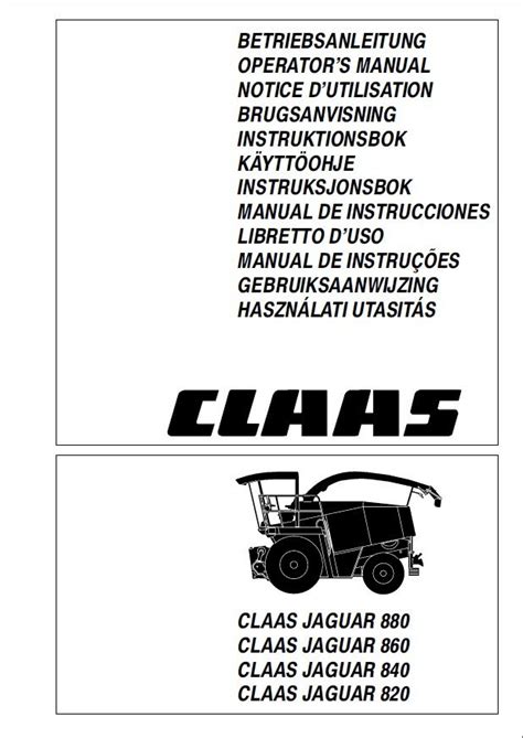 Claas jaguar 880 860 840 820 repair manual. - Apologetische methode bei klemens von alexandrien..