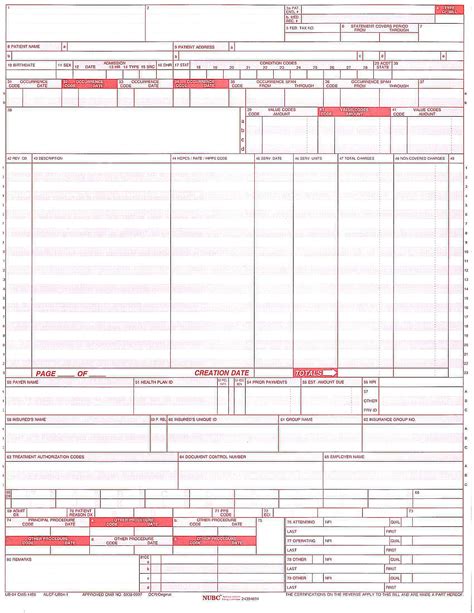 Claim Form Claim Form Ub 04
