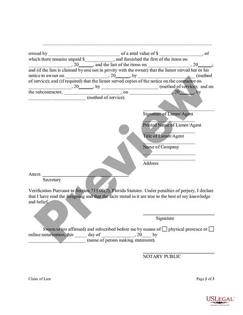 Claim Lien Form Form US Legal Forms