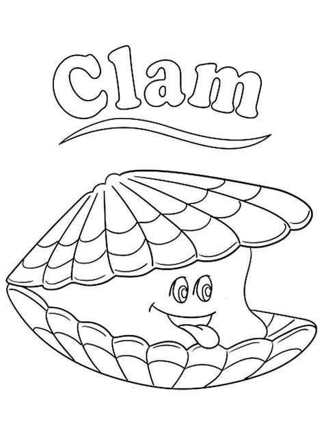 Clams Coloring Page