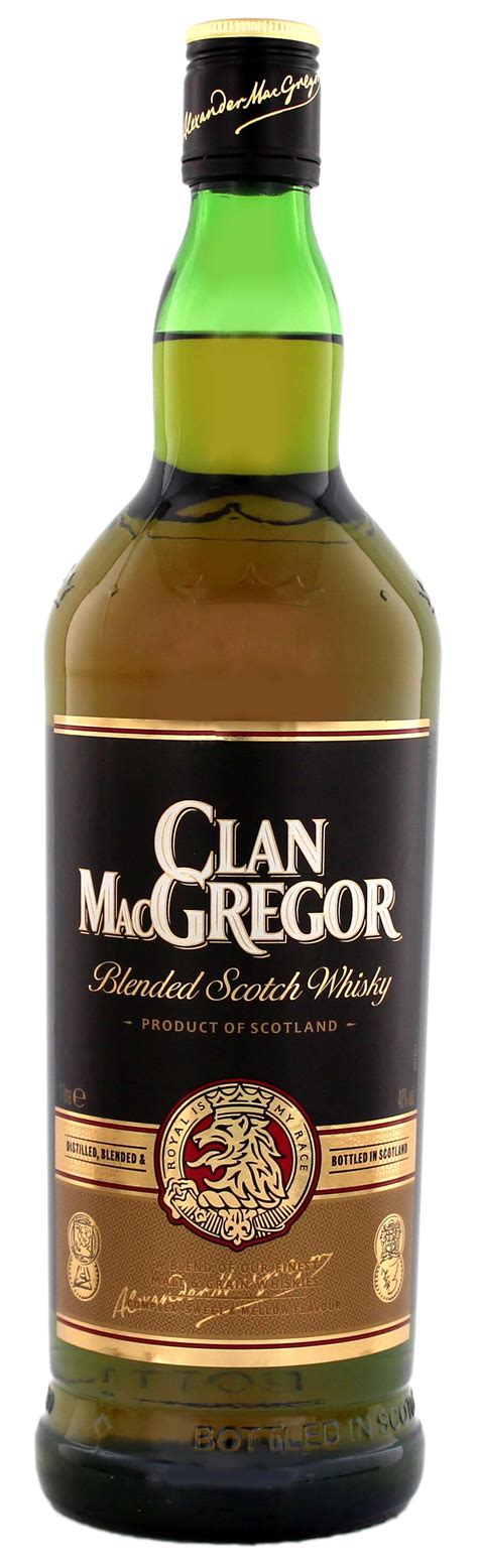 Clan macgregor scotch. Clan MacGregor Blended Scotch Whisky is made using fifteen of the finest malt and grain whiskies from the heart of Scotland. It is of exceptional quality with a delicate, sweet aroma and a smooth, mellow taste – which has won many awards over the years. Drink responsibly. Award-winning 100% Scotch whisky distilled, blended, and aged in Scotland. 