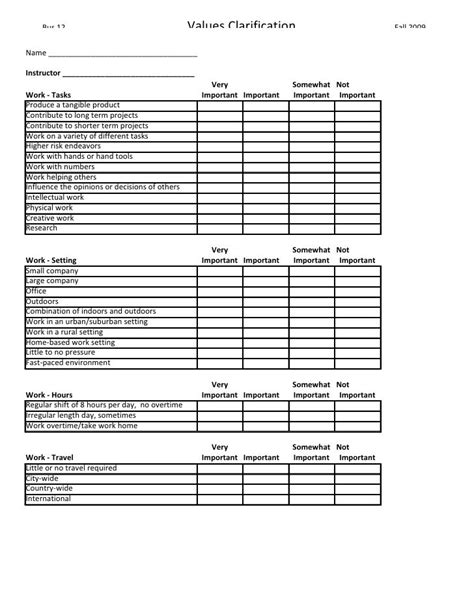 Clarifying Values Worksheet Math Worksheets Grade 3