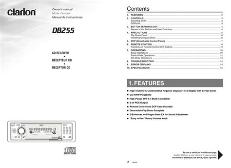 Clarion db255 256 car stereo player repair manual. - Water garden plants the complete guide.