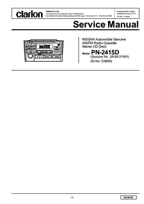 Clarion pn2415d cd player repair manual. - De gereformeerden en hun vormingsoffensief door de eeuwen heen.