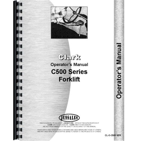 Clark c500 80 equipment operator manual. - Lincoln electric weld pak 100 manual.