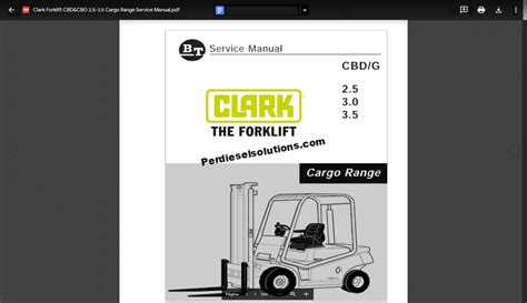 Clark forklift service manual gc 15. - La carrera de harlan (harlan's race).