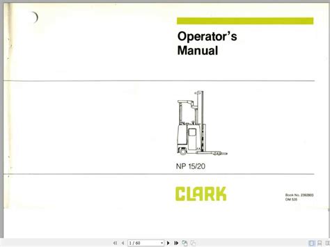 Clark np15 np20 forklift service repair workshop manual. - Manuale di servizio cat industriale 3196.