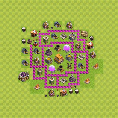 Clash of clans 6th town hall base. This is a Town Hall 6 (Th6) Hybrid/Trophy [Loot Protection] Base 2019 Design/Layout/Defence. It defends really well against a lot of different Attack Strateg... 