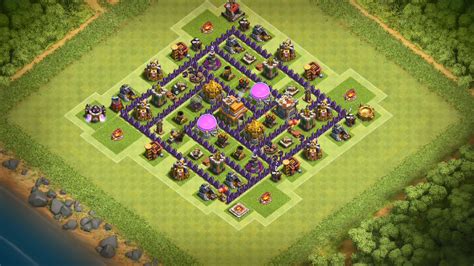 Clash of clans builder base th7. Efficient base plan (layout / design) variant for farming (resource collection) Town Hall 7 / TH7. About site: clash-of-clans-wiki.com is not affiliated with, endorsed, sponsored, or specifically approved by Supercell and Supercell is not responsible for it. 