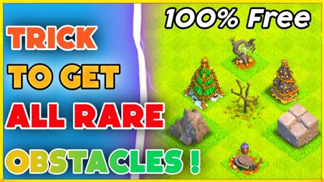 Clash of clans rare obstacles. Welcome to the subreddit dedicated to the mobile strategy game Clash of Clans! Members Online • Theronnnnn. ADMIN MOD What's the rarest/oldest obstacle in my village rn? Other I have a shovel of obstacles I need to use so it doesn't get turned into gems, I'm also just generally curious lol. Archived post. New comments cannot be posted and ... 