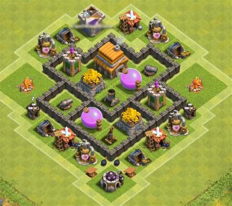 Top Anti 3 Stars War TH4 Base with Link, Anti Everything - Town Hall 4 Defense Copy CWL War Base - Clash of Clans (COC) 2024 - #29. 
