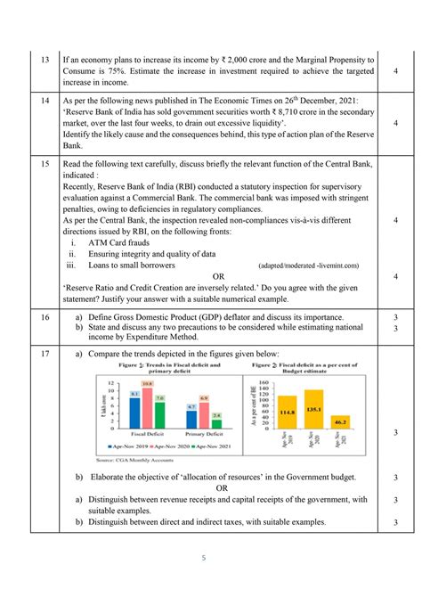 Class 12 Economics Sample Paper Term 2 Set B - CBSE Academics