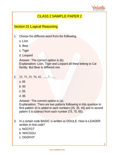 Class 2 science question paper pdf.  Practice previous year papers to underst...