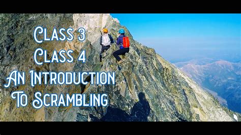 Class 3 climbing example.  In class 4, both feet plus both hands or other points of contac...