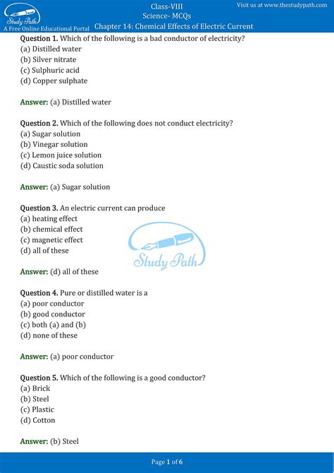 Class 8 MCQs, Multiple Choice Questions for Class 8 - StudiesToday