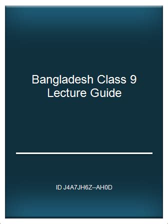 Class 9 accounting lecture guide in bangladesh. - Anhang zu den gedanken und erinnerungen..