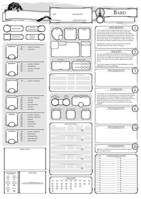 Class Character Sheets Dnd character sheet, Character sheets