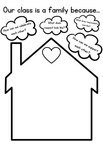 Class Family Coloring Page Teaching Resources TPT