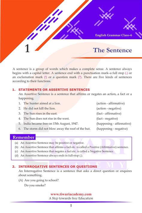 Class Papers English Grammar 6