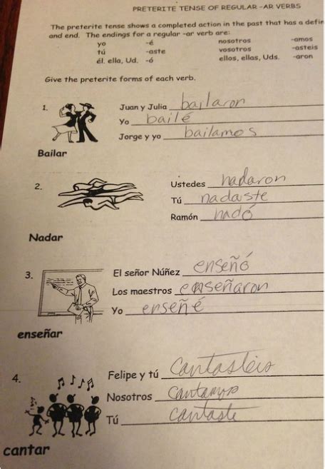 Class Work Spanish 1
