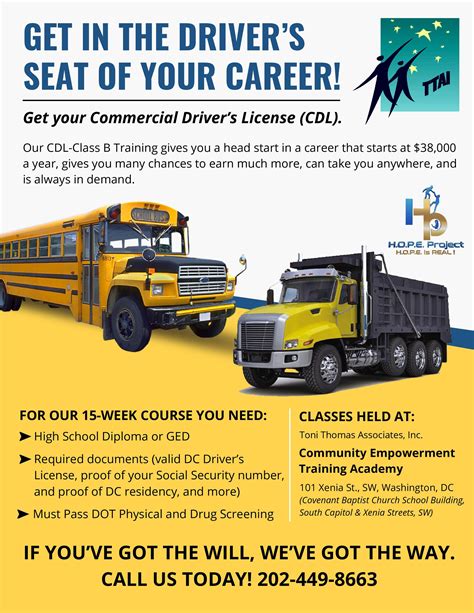 Class B drivers are typically employed as a school bus driver, delivery truck driver, public transit driver, ensuring that they meet a clean driving record. They should also have excellent knowledge of the mechanical industry, especially on inspecting the vehicle's engine condition and set maintenance repairs as necessary.