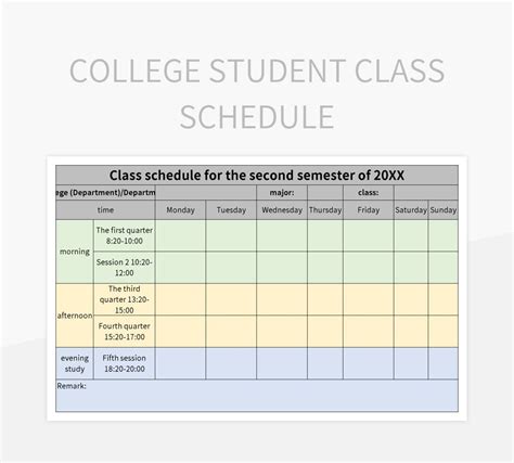 Class schedule template excel.  1 day ago · Introducing your ultimate **College Class Schedule...