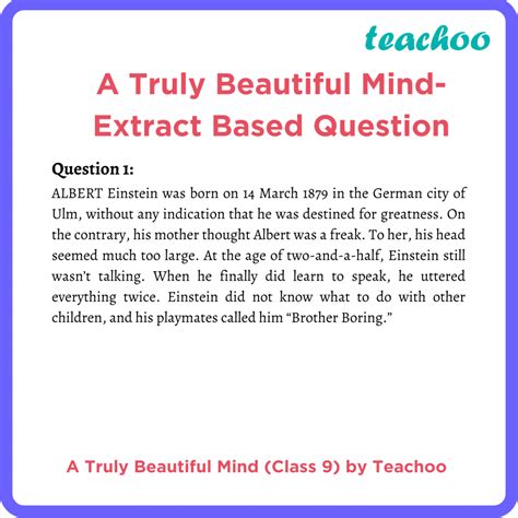 Class-9 Ch-4 A Truly Beautiful Mind - Extra Questions and Notes