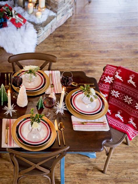 Classic Christmas Table Setting With Handmade Touches HGTV