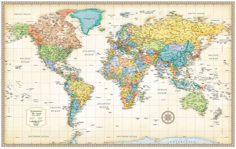 Classic Edition World Wall Maps - Rand McNally Store