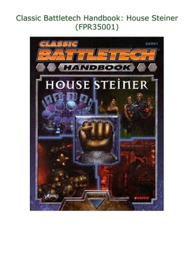 Classic battletech handbook house steiner fpr35001. - Epson lq 1500 dot matrix printer service repair manual.
