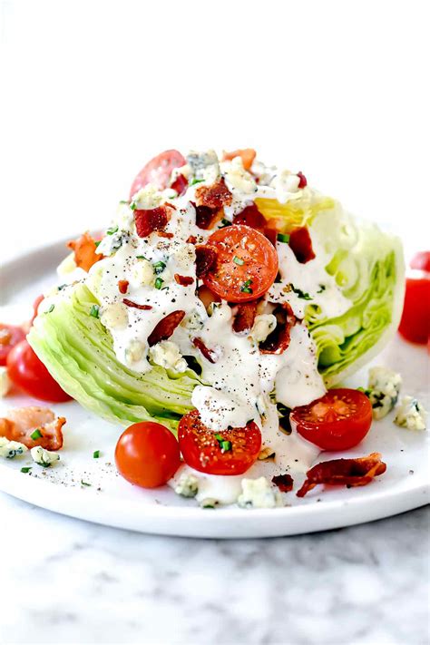 Classic loaded wedge salad is stacked with texture and flavor