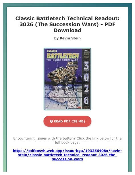 Read Classic Battletech Technical Readout 3026 Revised The Succession Wars By Kevin Stein