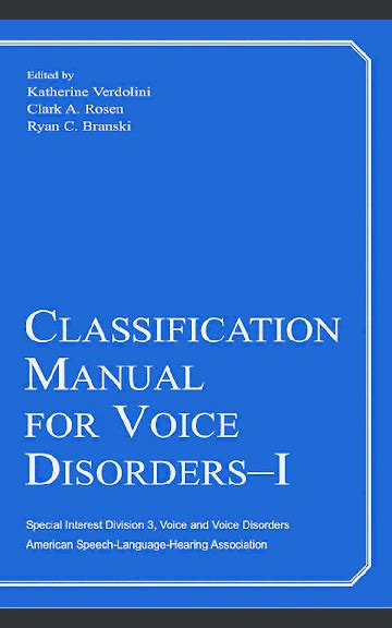 Classification manual for voice disorders i. - Acer rs690m03 manual de la placa base.