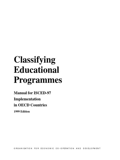 Classifying educational programmes manual for isced 97 implementation in oecd countries 1999 edition. - Como ganarse a la gente john c maxwell gratis.