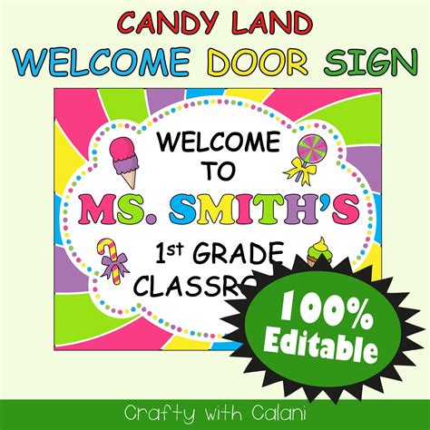 Classroom Door Sign Template Free