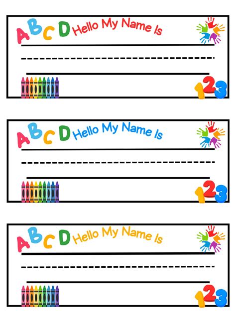 Classroom Name Labels Printable