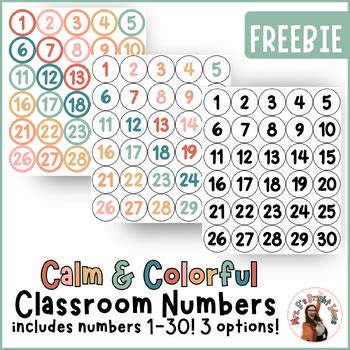 Classroom Organization Freebie Classroom Number Printables