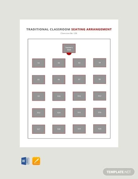 Classroom Seating Chart Template 10+ Examples in PDF, Word, Excel