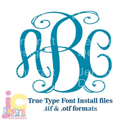 Classy Interlocking Monogram Font in True Type format .TTF & .OTF