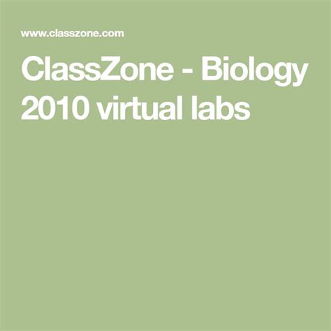 Classzone Biology Test Answer