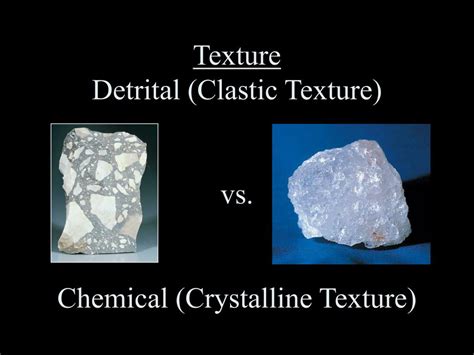 Clastic vs crystalline. Sedimentary Rocks with clastic textures – may contain some igneous minerals, but also non-igneous minerals (e.g., clay). Sedimentary Rocks with crystalline textures – composed of minerals not common in igneous rocks. Foliated Metamorphic Rocks: distinguished from igneous and sedimentary rocks by foliation. Some contain minerals only found ... 